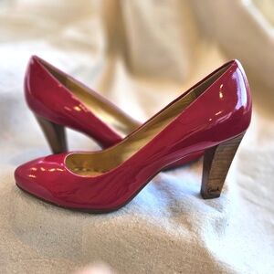 COACH Sheri Raspberry Pink Leather Heels Pumps Shoes,Size 6.5 B, Pre-owned